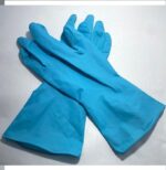 rubber gloves Safety gloves hand gloves (Blue)