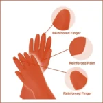 Heavy duty Rubber Hand Gloves for Housekeeping Industrial Purpose Construction Wet and Dry Glove Set - Image 3