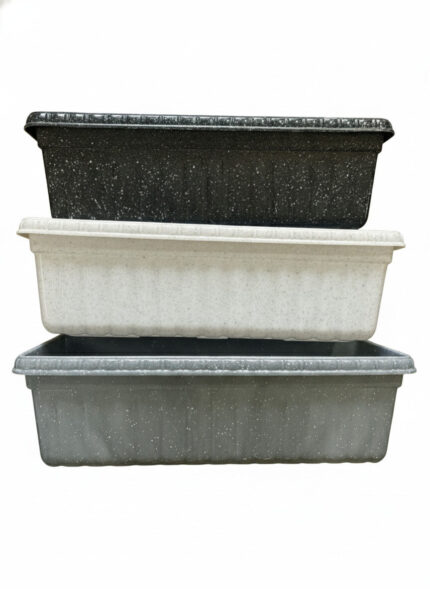 Rectangular Flower Pot | Home & Balcony,Garden | Long-lasting and Durable | Stone Edition |
